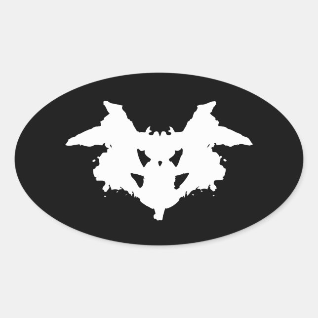 Sticker Ovale Rorschach Inkblot (Devant)