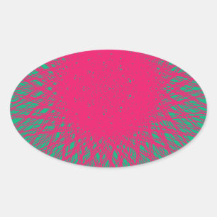 Sticker Ovale rose abstrait