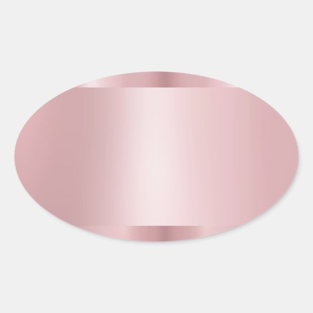 Sticker Ovale Rose Or moderne Blank Modèle élégant tendance (Devant)