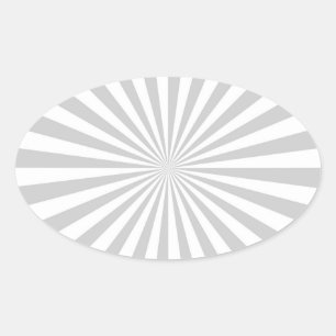 Sticker Ovale Roue de rotation classique gris clair