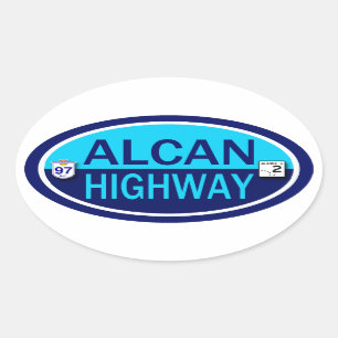 Sticker Ovale Route d'Alcan