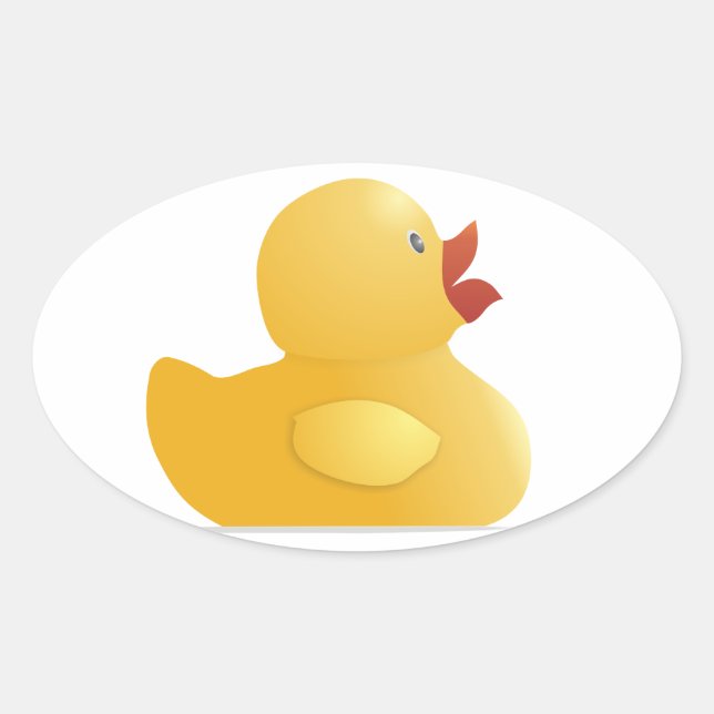 Sticker Ovale Rubberduck jaune (Devant)