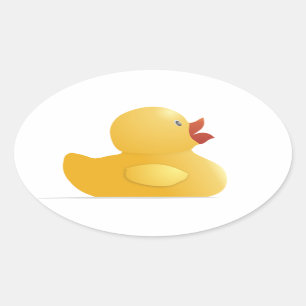 Sticker Ovale Rubberduck jaune