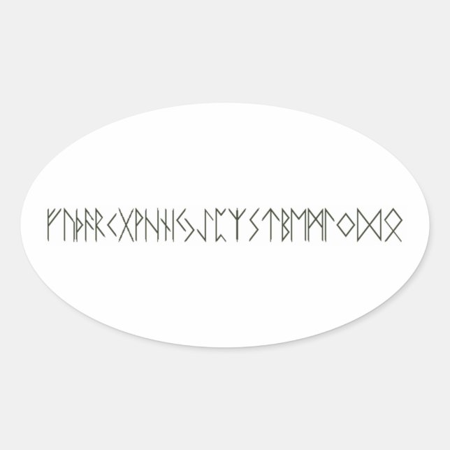 Sticker Ovale Runes (Devant)