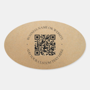 Sticker Ovale Rustique Kraft Moderne Design Professionnel