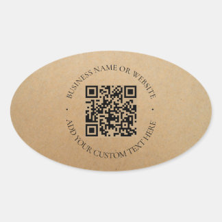 Sticker Ovale Rustique Kraft Moderne Design Professionnel