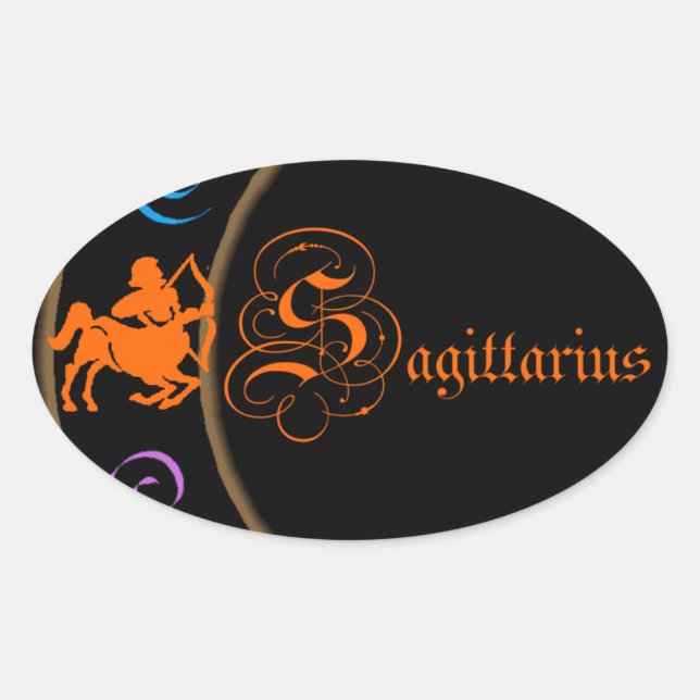 Sticker Ovale Sagittaire (Devant)