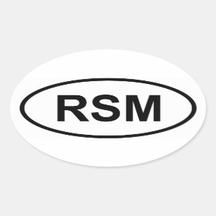 Sticker Ovale Saint-Marin "RSM"