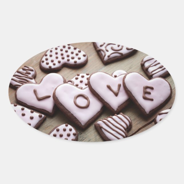 Sticker Ovale Saint Valentin (Devant)