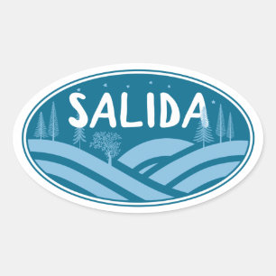 Sticker Ovale Salida Colorado Extérieur