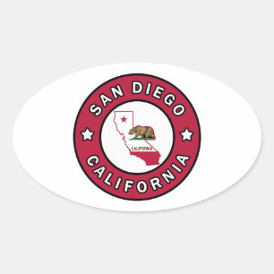 Sticker Ovale San Diego Californie
