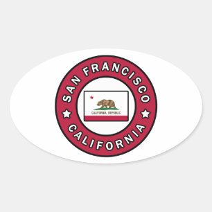 Sticker Ovale San Francisco Californie
