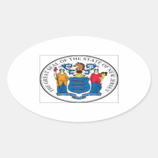 Sticker Ovale Sceau de l'État du New Jersey