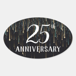 Sticker Ovale Sceau d'enveloppe du 25 ans