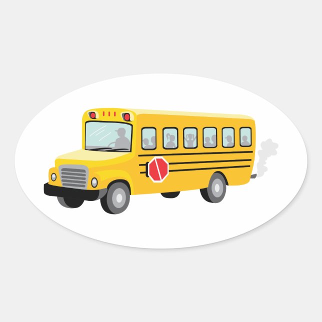 Sticker Ovale School Bus (Devant)