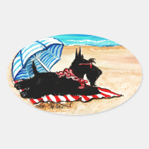 Sticker Ovale Scottie Beach
