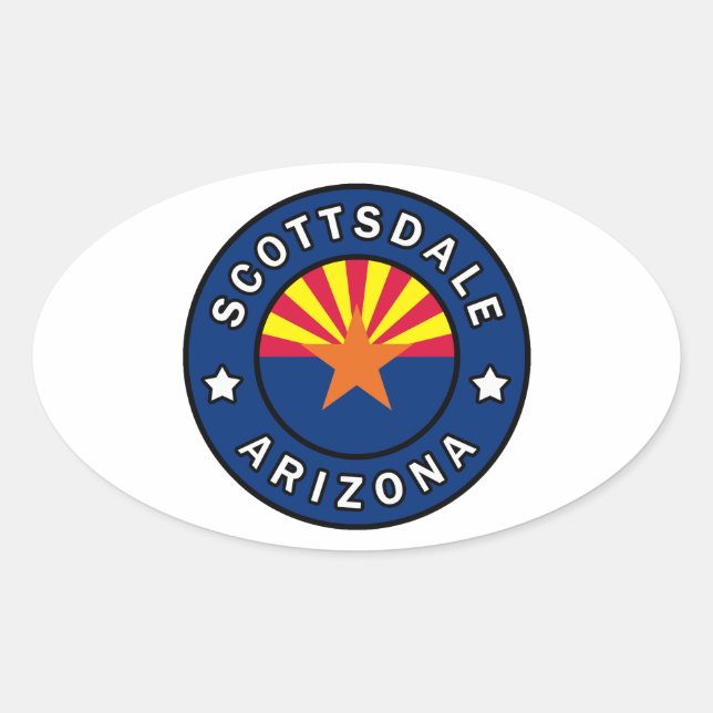 Sticker Ovale Scottsdale Arizona (Devant)