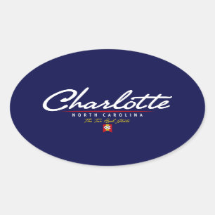 Sticker Ovale Script Charlotte