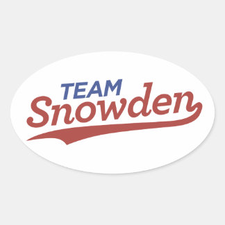 Sticker Ovale Script Team Snowden