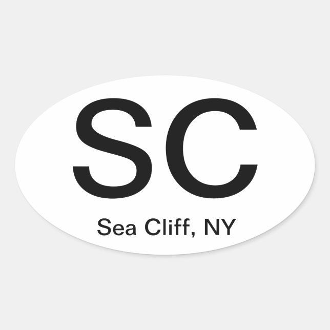 Sticker Ovale Sea Cliff - Un pays à part entière ! (Devant)