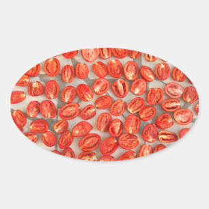 Sticker Ovale Sécher les tomates