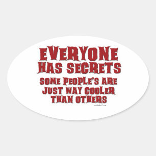 Sticker Ovale Secrets cool