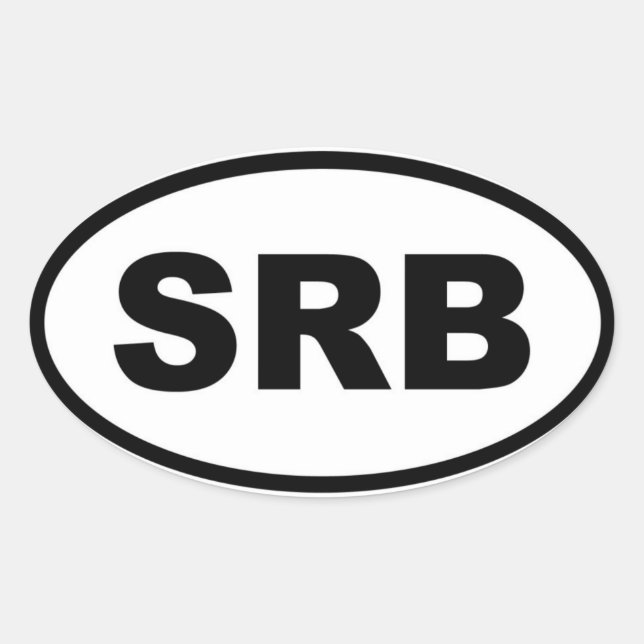 Sticker Ovale Serbie SRB Europe (Devant)