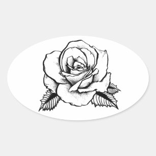 Sticker Ovale s'est levé le tatouage