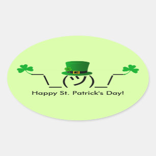 Sticker Ovale Shamrock de l'élevage du mouton irlandais