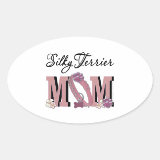 Sticker Ovale Silky Terrier MOM