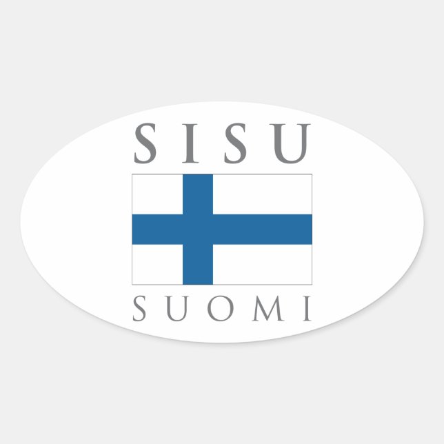 Sticker Ovale Sisu Suomi (Devant)