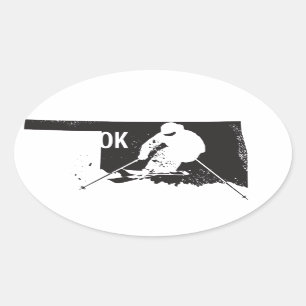 Sticker Ovale Ski Oklahoma