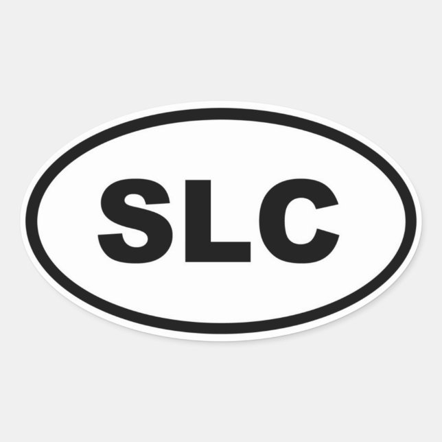 Sticker Ovale SLC de Salt Lake City (Devant)