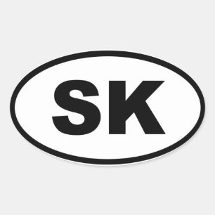 Sticker Ovale Slovaquie SK Europe