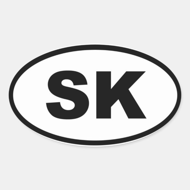 Sticker Ovale Slovaquie SK Europe (Devant)