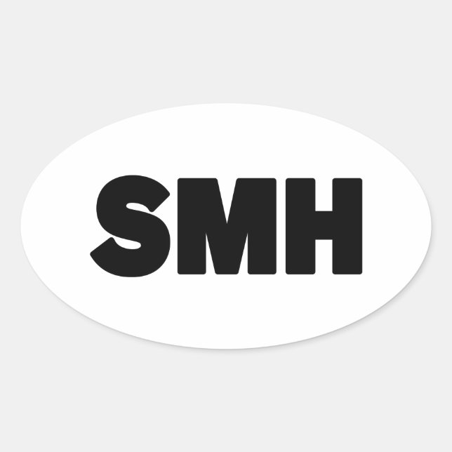 Sticker Ovale SMH | Écart de texte (Devant)