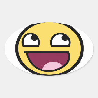 STICKER OVALE SMILE JÉSUS VOUS AIME