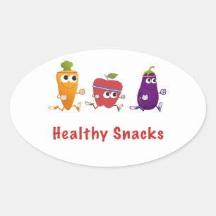 Sticker Ovale Snacks sains