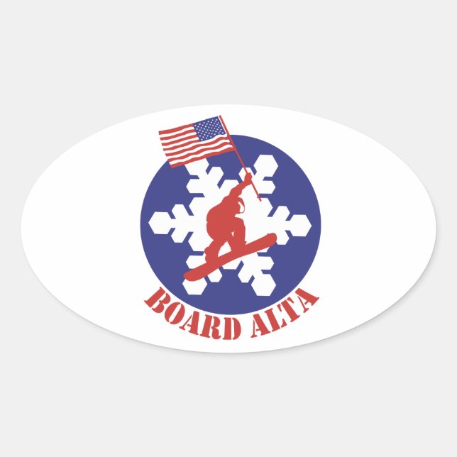 Sticker Ovale Snowboard Alta (Devant)