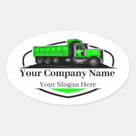 Sticker Ovale Société professionnelle de camionnage de camions