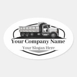 Sticker Ovale Société professionnelle de camionnage de camions