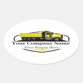 Sticker Ovale Société professionnelle de camionnage de camions