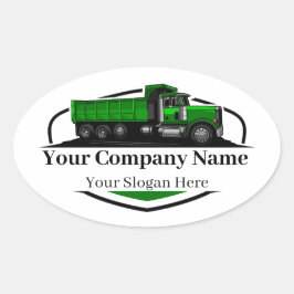 Sticker Ovale Société professionnelle de camionnage de camions