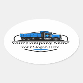 Sticker Ovale Société professionnelle de camionnage de camions