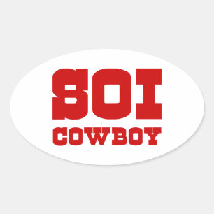 STICKER OVALE SOI COWBOY