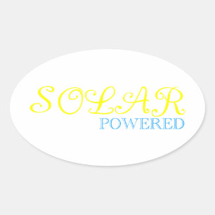 Sticker Ovale solar powered