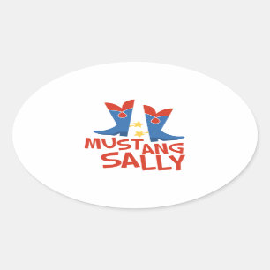 Sticker Ovale Sortie de mustang