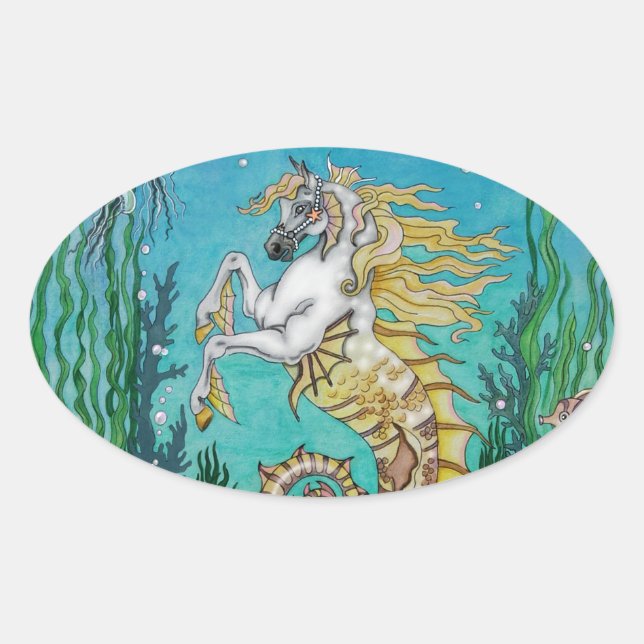 Sticker Ovale Sous WaterHorse (Devant)