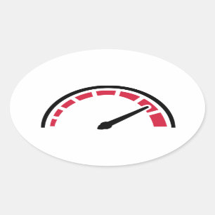 Sticker Ovale Speedo emballant la moto