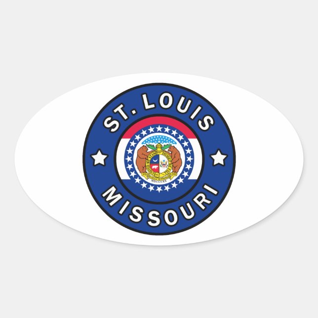 Sticker Ovale St. Louis Missouri (Devant)